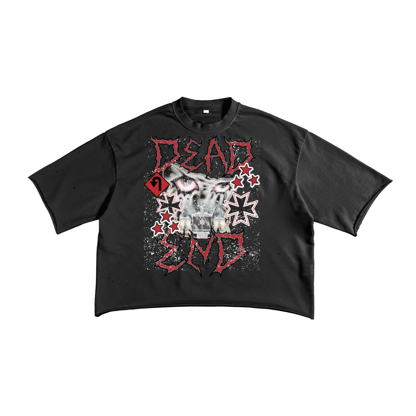 Dead End Evil Side Oversized Crop Tee
